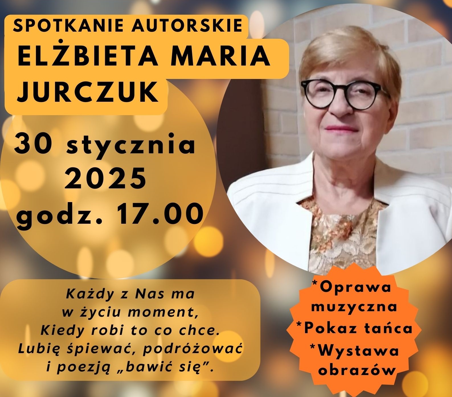 Wydarzenie - spotkanie autorskie z Elżbietą Marią Jurczuk