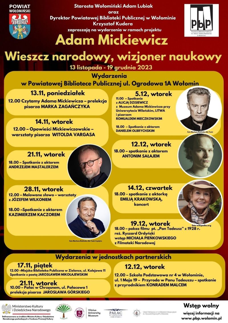 Adam Mickiewicz. Wieszcz narodowy, wizjoner naukowy, 13.11.2023 - 19.12.2023.
