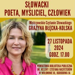 slowacki. poeta  mysliciel  czlowiek  grazyna blecka kolska